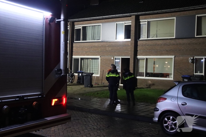 Deur opengebroken bij brand in woning