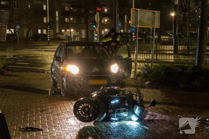Scooter en automobilist betrokken bij ongeval