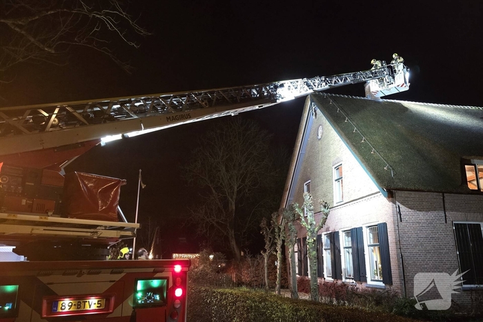 Brandweer inzet na melding van schoorsteenbrand