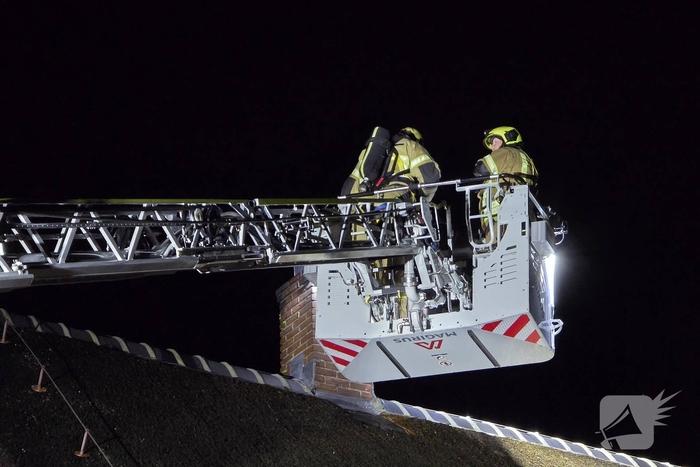 Brandweer inzet na melding van schoorsteenbrand
