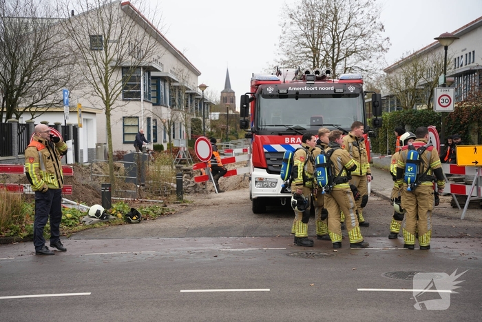 Gasleiding beschadigd tijdens werkzaamheden
