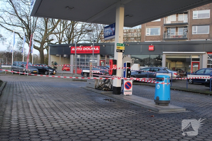 Ongeluk met gevaarlijke stoffen aan tankstation