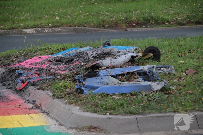 Zebrapad in brand gestoken tijdens nachtelijke actie