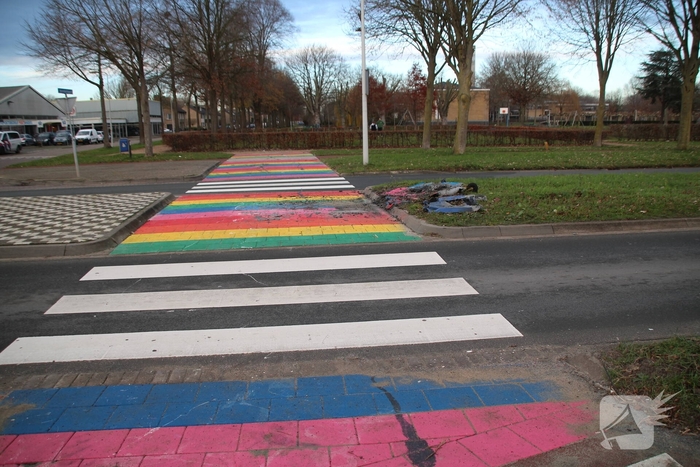 Zebrapad in brand gestoken tijdens nachtelijke actie