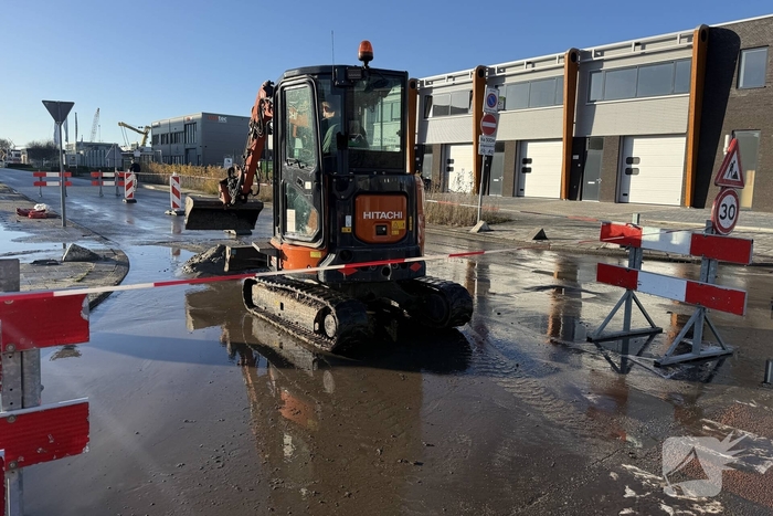 Straten onder water door lekkage