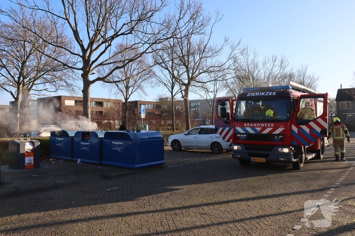 Opnieuw brand in papiercontainer