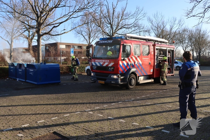 Opnieuw brand in papiercontainer