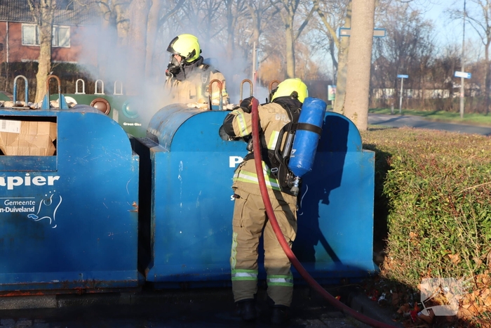 Opnieuw brand in papiercontainer