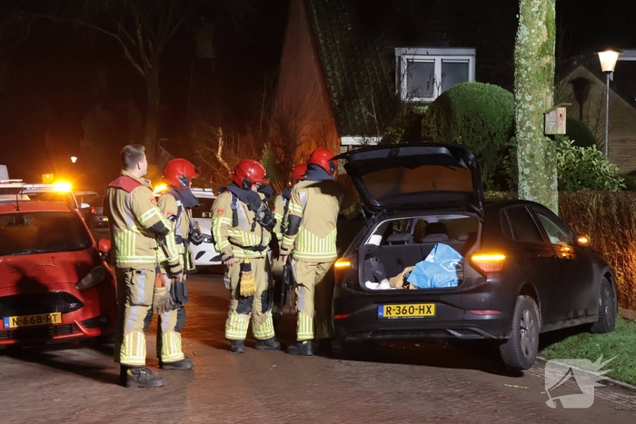 Auto botst tegen boom in de nacht
