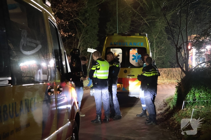 Auto botst tegen boom in de nacht