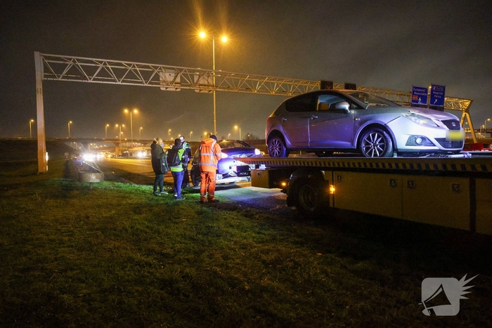 Bestuurder bevrijdt na ongeval vrachtwagen
