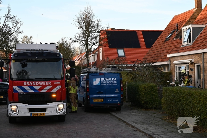 Brandweer snel in actie bij woningbrand