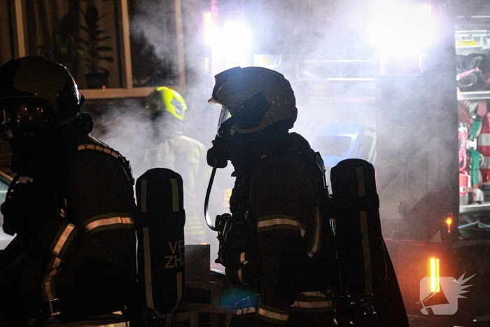 Containerbrand aangestoken met vuurwerk