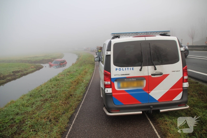 Auto te water na ongeval