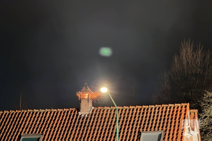 Schoorsteenbrand snel geblust