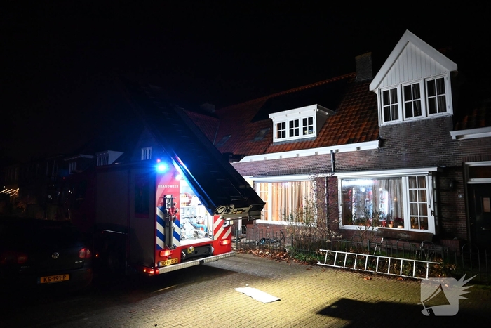 Lichte rookontwikkeling bij brand in bijgebouw