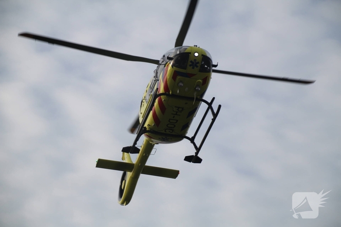 Medische noodsituatie met traumahelikopter