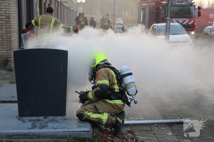 Containerbrand zorgt voor rookoverlast