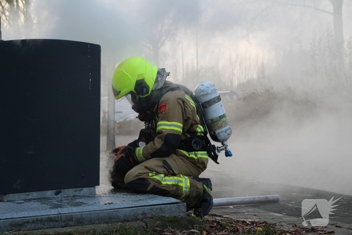 Containerbrand zorgt voor rookoverlast