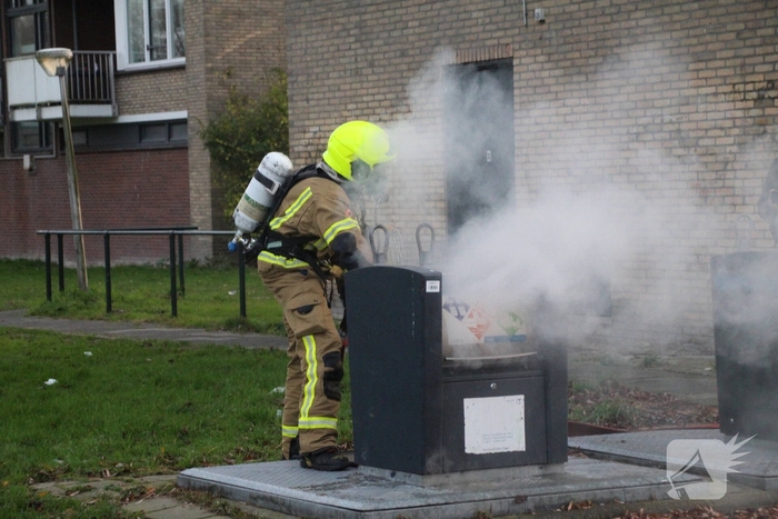 Containerbrand zorgt voor rookoverlast
