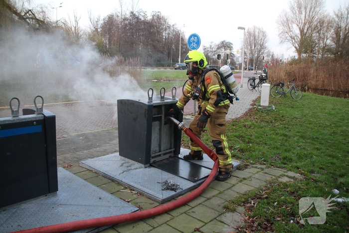 Containerbrand zorgt voor rookoverlast