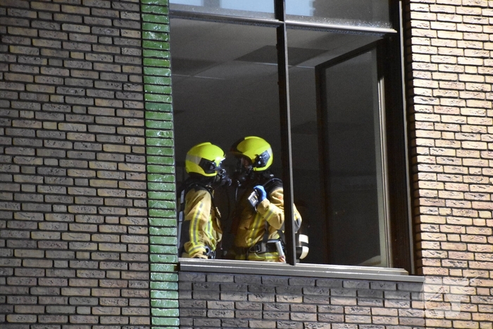 Brandweer oefent met meerdere eenheden