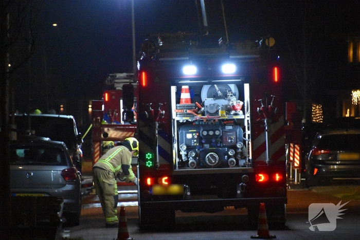 Brandweer oefent met meerdere eenheden