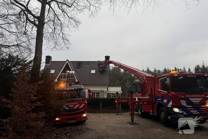 Schoorsteenbrand in woning