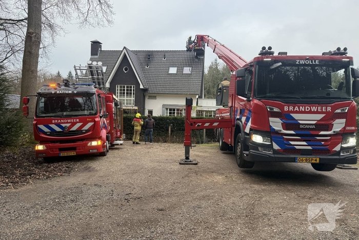 Schoorsteenbrand in woning
