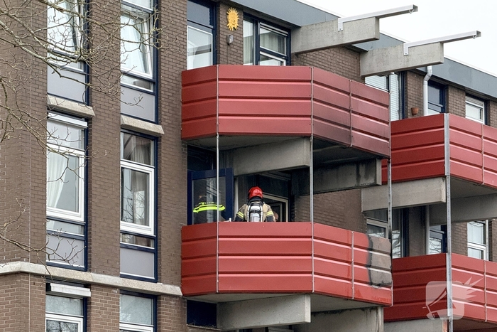 Brand op balkon van woning