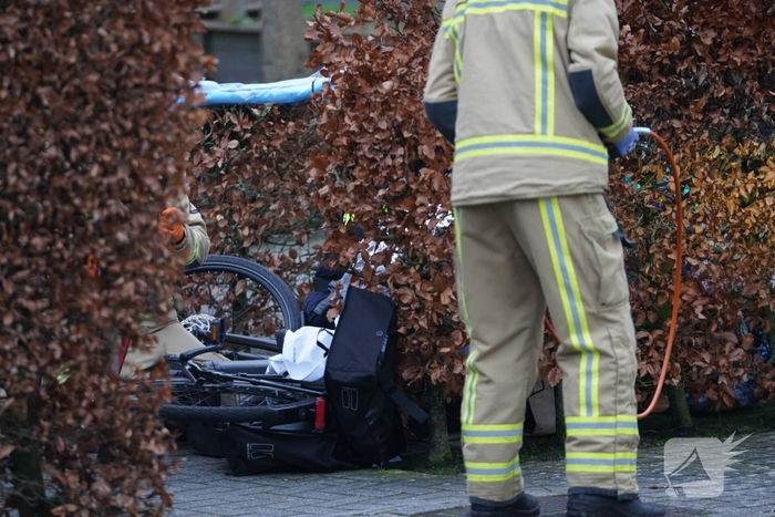 Fietser raakt bekneld bij ongeval