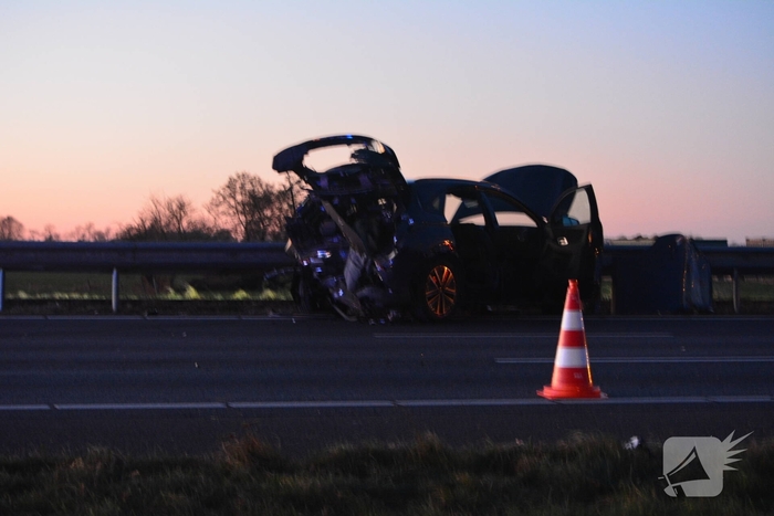 Verkeersongeval door loslopende hond op snelweg