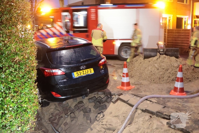 Sinkhole door waterlekkage zorgt voor problemen