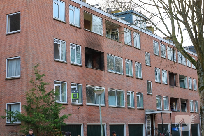 Brand door explosief op balkon