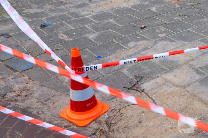 Brand door explosief op balkon