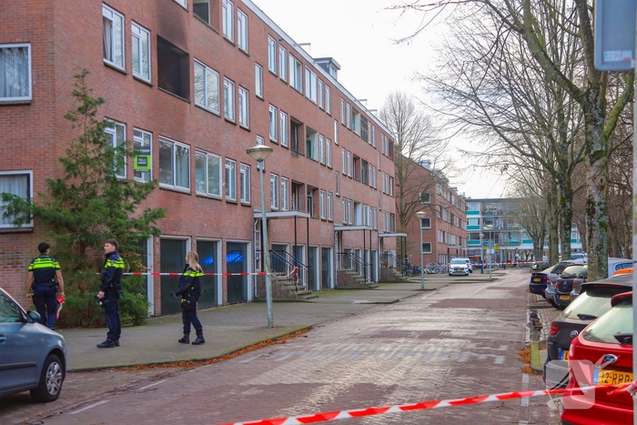 Brand door explosief op balkon