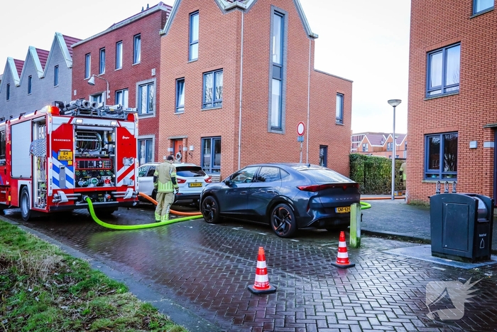 Speelhuisje in brand door vuurwerk