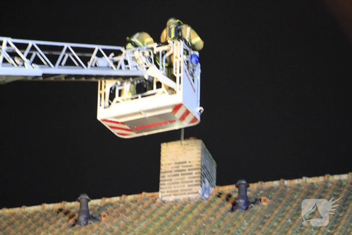 Schoorsteenbrand geblust in woning