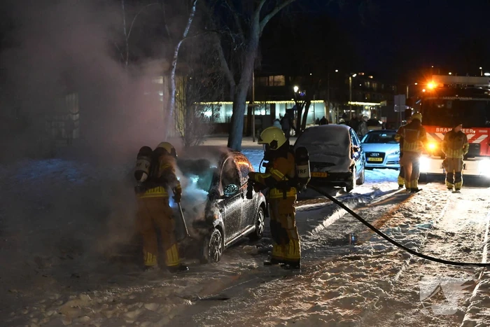 Motorcompartiment in lichterlaaie