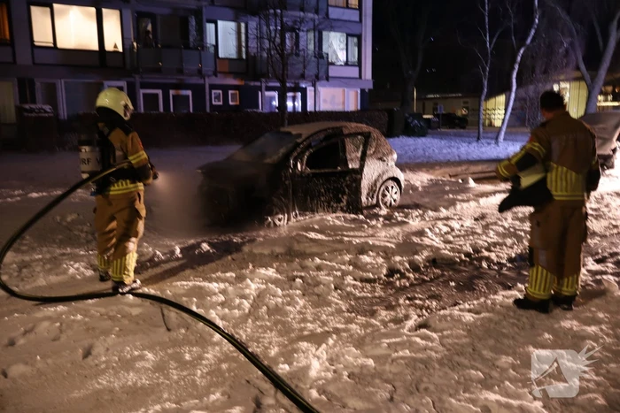 Motorcompartiment in lichterlaaie