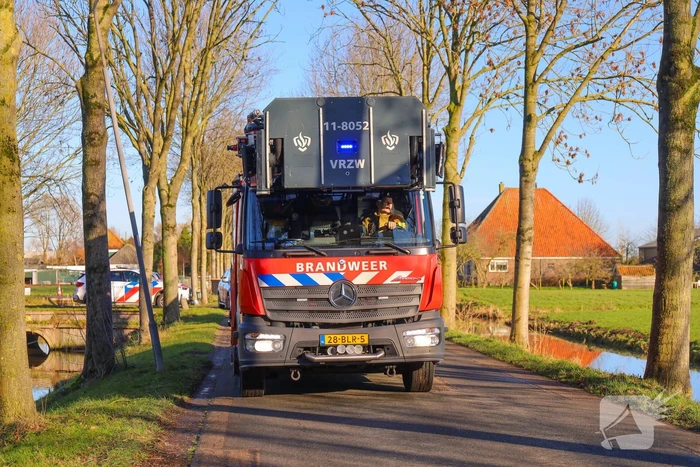 Brand in boerderij leidt tot rookinhalatie