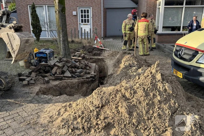 Gaslek gedicht tijdens graafwerkzaamheden