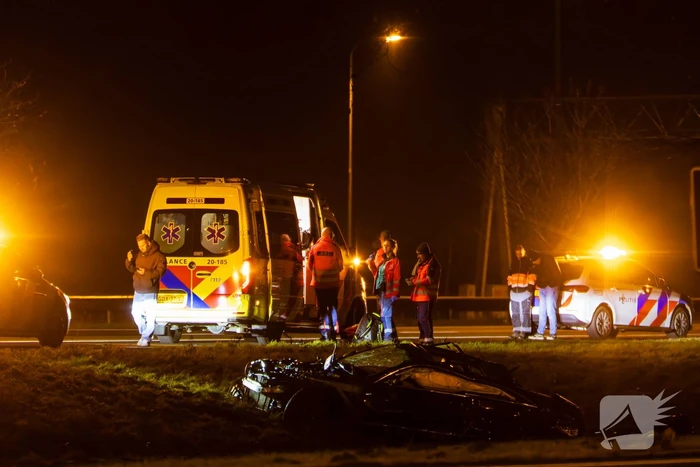 Enorme schade bij ongeval met personenauto