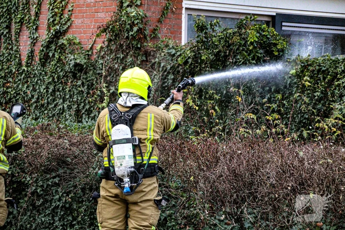 Buitenbrand in tuin snel geblust