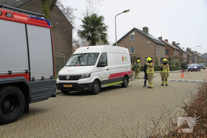 Gasleiding geraakt tijdens graafwerkzaamheden