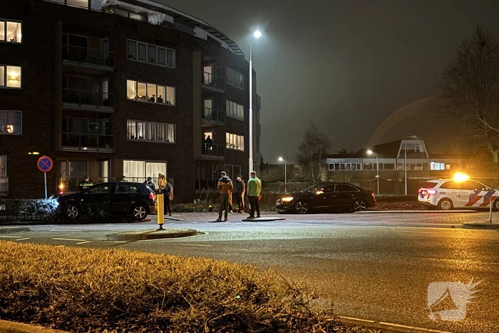 Auto komt in struiken tot stilstand