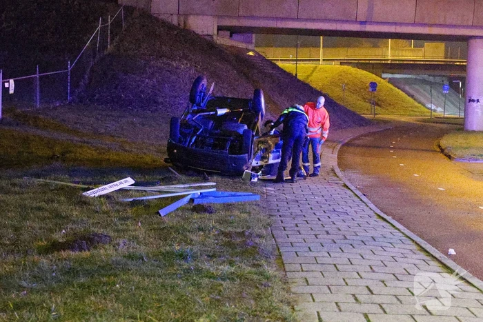 Jongeman belandt op zijn kop na ongeval