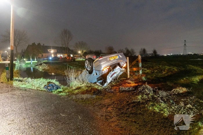 Ongeval met auto te water