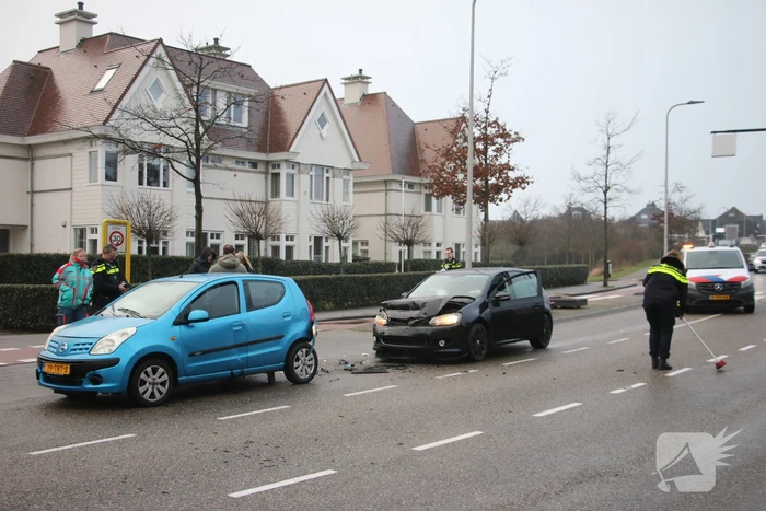 Kettingbotsing met drie voertuigen