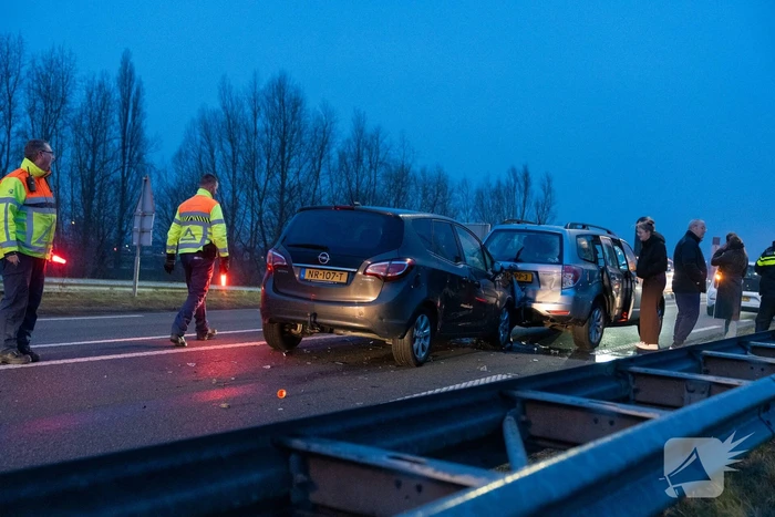 Kettingbotsing veroorzaakt verkeershinder